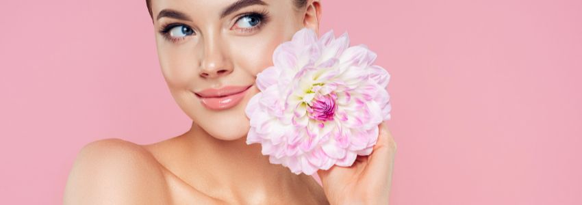 The woman is happy with the result of Brazillian laser hair removal.